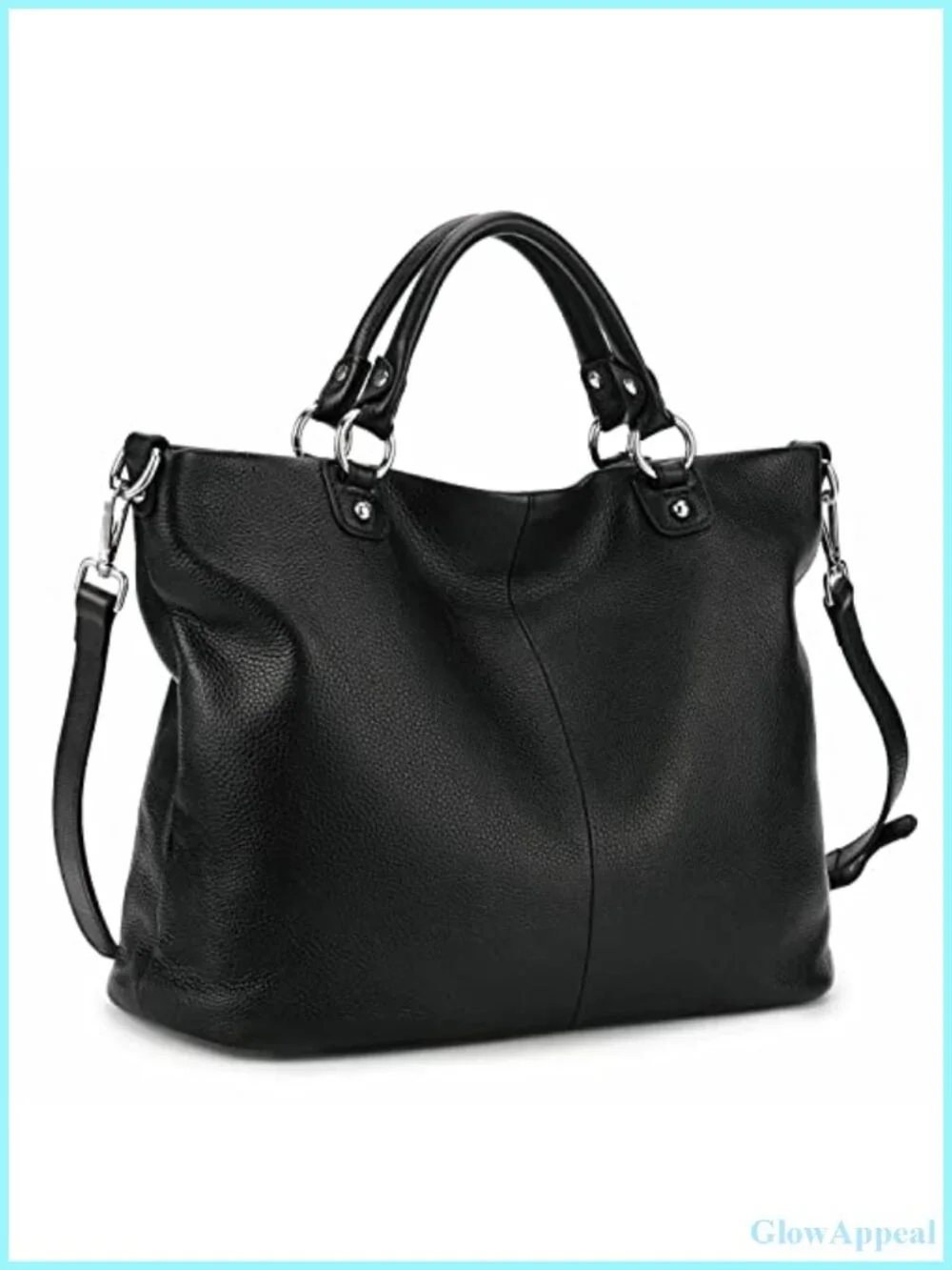 Genuine Leather Tote Purse, Top Handle Satchel Work Bag